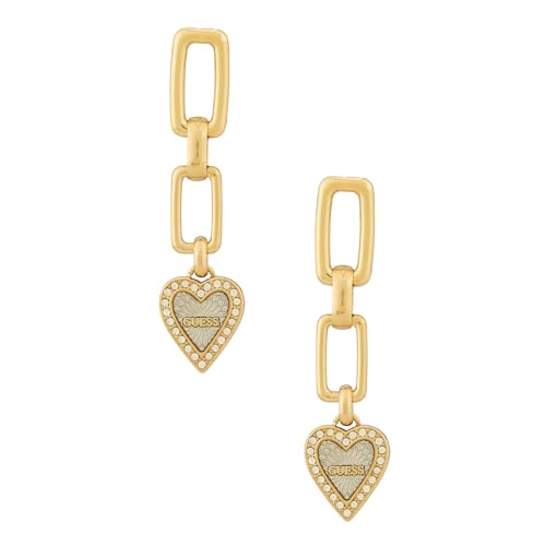 Guess Boucles d'Oreilles Femme Or : Le Cadeau Romantique Idéal avec Cristal