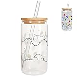 Yuemeuy Farbwechselnde Becher Mit Deckeln, Auslaufsicherer Kaffeebecher, Niedlicher Farbwechselnder Weihnachts Glasbecher, Für Wasser Tee Latte Cappuccino Soda Saft Bier Getränke Kinder Erwachsene