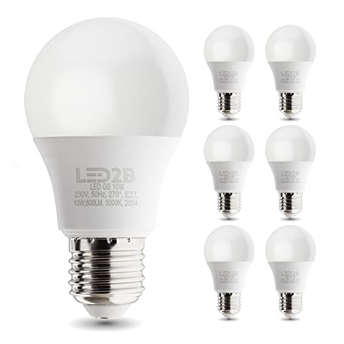 Kobi Glühbirne E27 LED 10W Warmweiss 4000K 806Lm Abstrahlwinkel 210 Grad Energiesparende, Leuchtmittel Klassische Form LED Lampe, Energiesparlampe, Glühbirnen Set, LED Bulb Nicht Dimmbar 6er Pack Cover