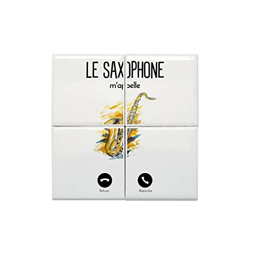 Carreaux céramique décoratifs saxophone 40x40cm faïence haute qualité