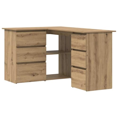 vidaXL Eckschreibtisch Artisan-Eiche 145x100x76 cm Holzwerkstoff, Schreibtisch, Computertisch, Bürotisch, Büroschreibtisch, Studiertisch, Arbeitstisch