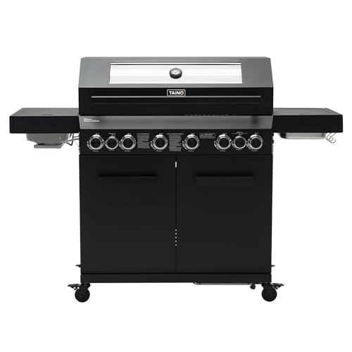 TAINO PLATINUM YAMARA DARK 6+2 Gasgrill Stahl 6 Brenner Keramik...