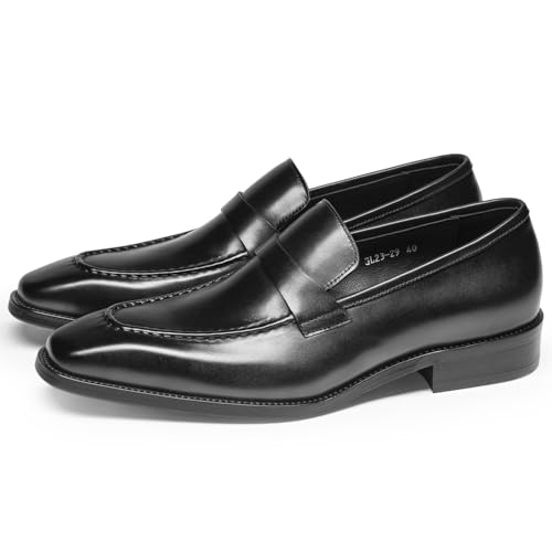 Men's Loafers & Slip-Ons - Full-Grain Leather Penny Loafers Dress Shoes with Casua,Driving2