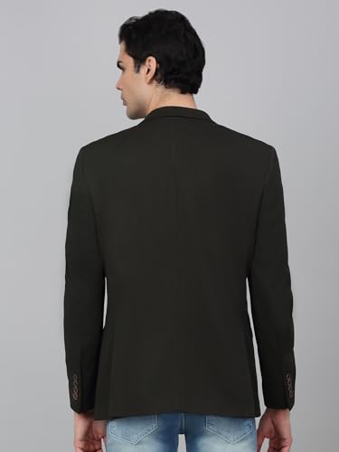 Image of Cantabil Self Design Full Sleeves Notch Lapel Casual Blazer for Men | Casual Blazer for Men | Men Blazer for Casual (P MBZC00069)