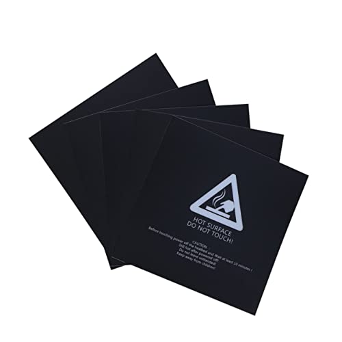 5 Pcs 3d Printer Plate for Heatbed 220x220mm Square Black