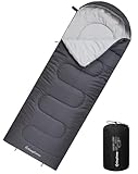 KingCamp Saco de Dormir Ultraligero de Momia Grande Individual para Adultos Camping...