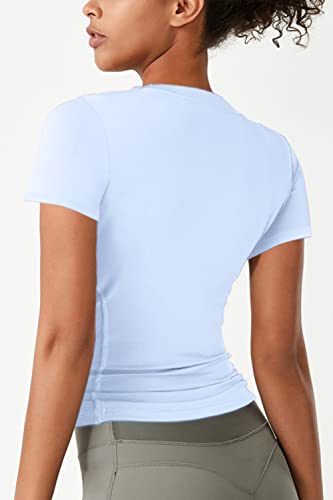 Almaree Gym Tops For Women Short Sleeve Athletic Tops For Women Women's Compression Shirts S #TOP3