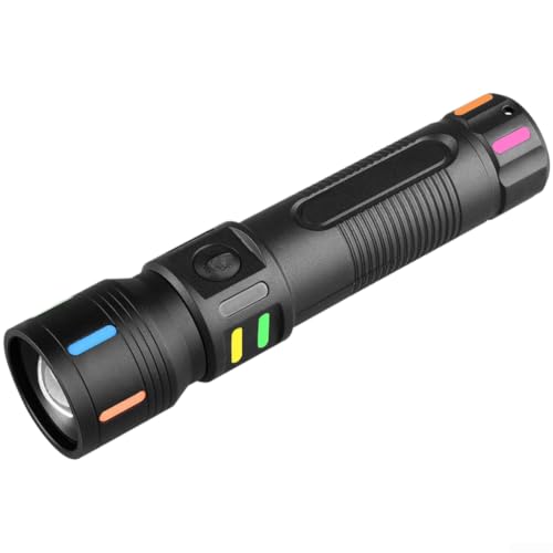 Valixirant Rechargeable for Torch 1000LM Bright LED Flashlight with LCD Display - IP67 5 Modes for Camping UK(B)