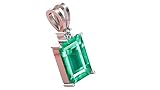 AKSHITA GEMS 7.00 Ratti 6.00 Carat Natural Emerald Panna Panchdhatu Stone Pendant Locket For Men and Women, Gemstone PANNA, Emerald