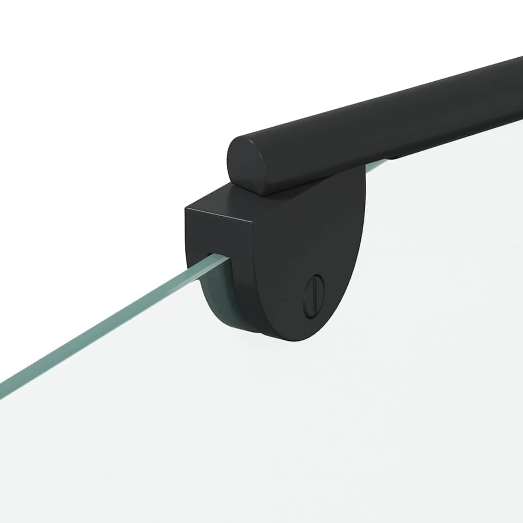 vidaXL Enclosure para baño Geométrico Manual Negro 120 x 67 x 129 cm