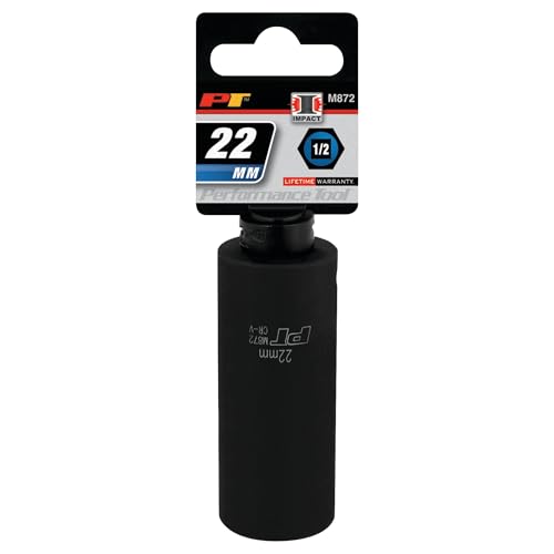 Image of Performance Tool M872 1 /2 Drive 6pt Impact Socket, 22mm