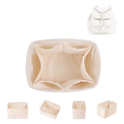 Image of DGAZ Silk Purse Organizer Insert Fits Chanel Duma Bags,Silky Smooth Bag Organizer,Luxury Handbag & Tote Shaper(Craie,22A /22C /23C Large)