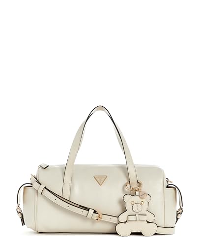GUESS bolso bandolera tipo satchel Kassie Box en tono crema claro