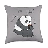 We Bare Bears Like Throw Pillow, 18x18, Multicolor
