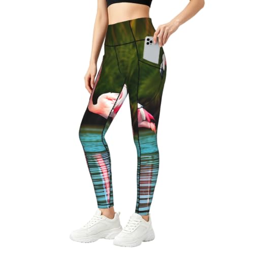 Leggings de flamencos EKPASVC ideales para tus sesiones de yoga y paseos urbanos