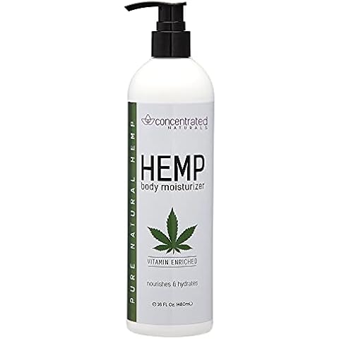 Concentrated Naturals Hemp Body Moisturizer w/Hempseed Oil and Jojoba | Vitamin Enriched | Nourishes & Hydrates 16 Fl Oz Cover