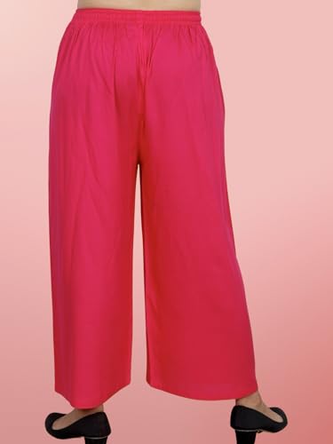 Image of Women's Solid Rayon Palazzo Pants Regular Palazo