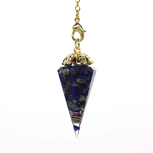 WOWDECOR Dowsing Crystal Pendulum Hexagonal Cone Point Pendant
