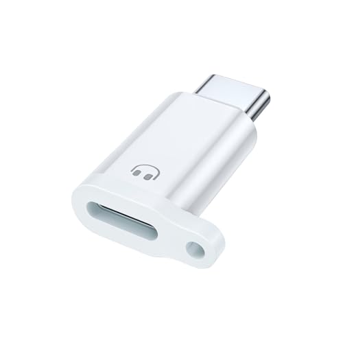 Image of Verilux Type C Earphone Converter with Lanyard Holes, Type C Male to L Female Aluminum Alloy Portable Audio Adapter for iPhone 17 /16 /15, Support Hands-Free Calling, Volume Control