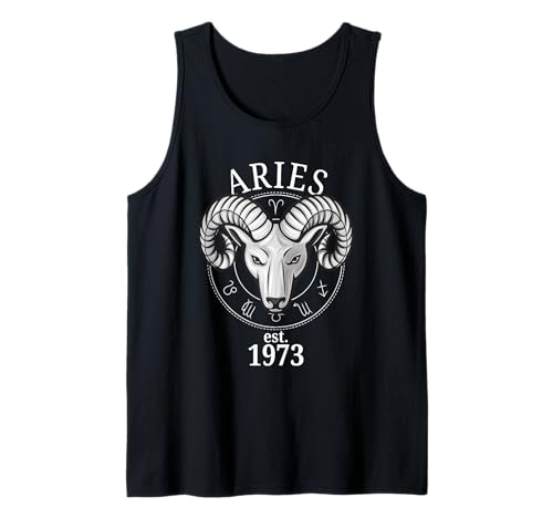 Zodiac Aries Ram Nacido en 1973 Camiseta sin Mangas