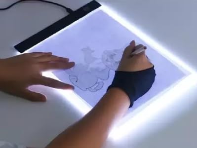 Prancheta Desenho com Luz LED A4 USB 3 Níveis de Iluminação Transposição Desenho Infantil e Profissi