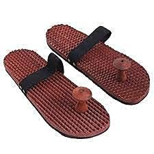 Antlantic wood store Wooden Handmade Sleepar Slipper Chappal Acupressure Foot Feet Massager for Good Health Slipper Brown Color (B09QMRCDHF) Amazon Price History, Amazon Price Tracker