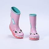 LUFKLAHN rutschfeste Umweltschutz Kinder Regen Stiefel, Comic-Regen-Aufladungen (Color : C, Size : 27)