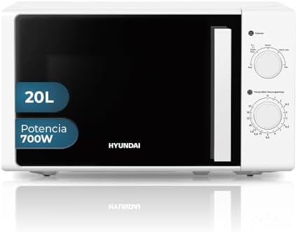Hyundai Microondas 20 Litros Básico Blanco HMW2701. 700W, 5 Progr...