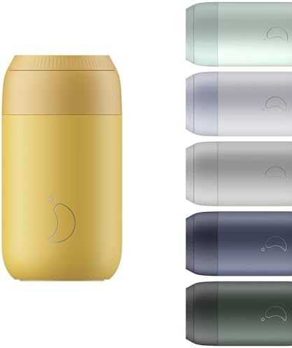 Chilly's Series 2 Coffee Cup - Tight Seal, No Sweating - BPA-Free Stainless Steel - Reusable - Double Walled, Vacuum Insulated - Whale Blue, 340ml