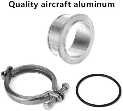 Turbo Compressor Flange Clamp,Turbo Compressor V Band Flange Turbo Compressor Fittings Accessory Compatible for Holset HX35 HX35W HX40W Turbo