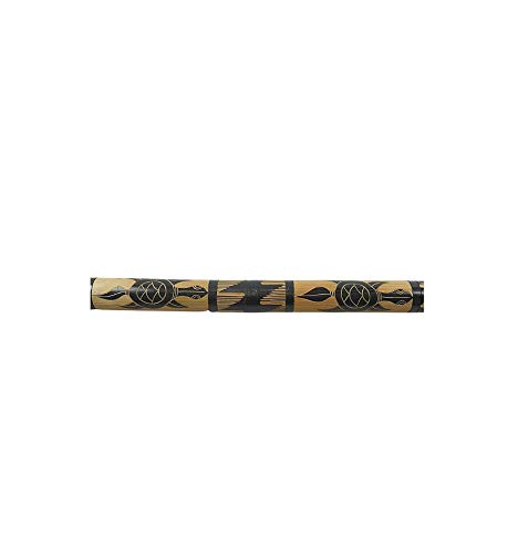 Didgeridoo en Bambou sculpté motif Tortues - 120cm