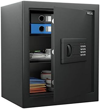 MAGLAG Safe Box Safe Lock Box with Steel Contruction, Digital Keypad Safes with Wall or Floor Mounting, Anti-Theft Alarm Small Safe Box for Home Office Money Jewelry Gun Security, 1.53 Cubic Feet