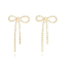 B7: gold bow earrings
