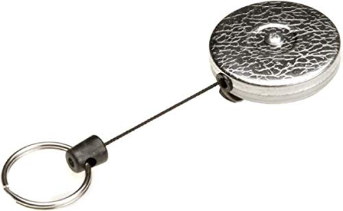KEY BAK 0485-821 Key Reel Clip, Retractable, Chrome with 48-in. Kevlar Cord - Quantity 1