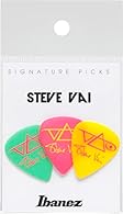 Pyramid motif “VAI” logo and Steve Vai's autograph Teardrop shape Polyacetal for enhanced attack Made in Japan with care and precision