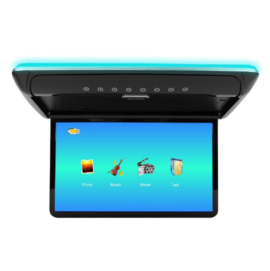 15,6 pulgadas de monitor de techo del coche reproductor de DVD con 1366 x 768p, AV, USB, SD, Región Libre DVD, transmisor de Radio FM, altavoz integrado, juego de 32 bits apoyo