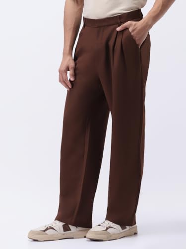 Image of Urbano Fashion Men's Loose Baggy Fit Solid Korean Pants Stretchable