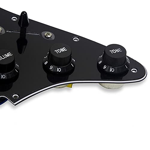 Pickguard précâblé Stratocastre Noir HSH Pickuarge De Guitare Électrique Pré-programmé Alnico 5 Pickups Pièces De… - Les Beatles, Paul McCartney, John Lennon, RIngo Starr, George Harrison Pickguard précâblé Stratocastre Noir HSH Pickuarge De Guitare Électrique Pré-programmé Alnico 5 Pickups Pièces De… – Image 5