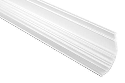 2 Meter Profil Polystyrolleiste Corniche de Plafond Décor Stuc 60x80mm, M-07 Cover