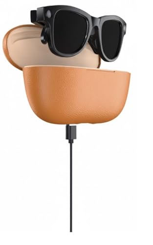 Image of Aeoss Smart AI Glasses: 1080p HD POV Camera with 32GB Memory, Wireless Bluetooth Sunglasses for Music & Calls, Real-Time AI Translation Assistant, Anti-Shake Video Recording & Charging Case (Black)