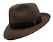 Borsalino Beaver Fur Felt Hat - Brown Medium Brim-DkBrown-59