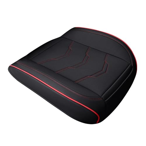 Coussin de siège auto cuir PU respirant et ergonomique noir rouge pour voiture