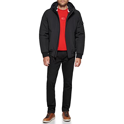 Tommy Hilfiger Men's Arctic Cloth Hooded Utility Bomber2