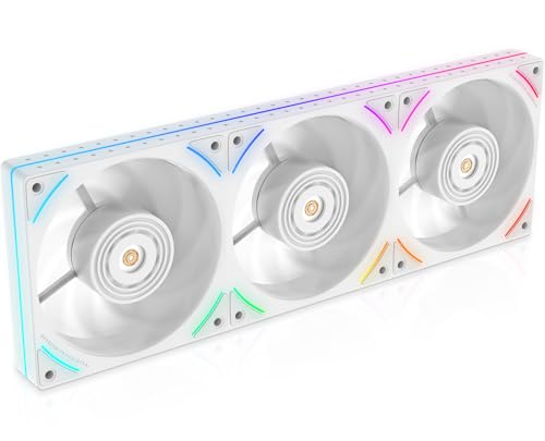 Image of Thermalright TL-UB36RW 360mm Single-Frame PC Cooling Reverse Case Fans - PWM 2150 RPM Speed | ARGB Lighting | High Airflow | Single Modular Cable, for Chassis & Liquid Cooler (White)