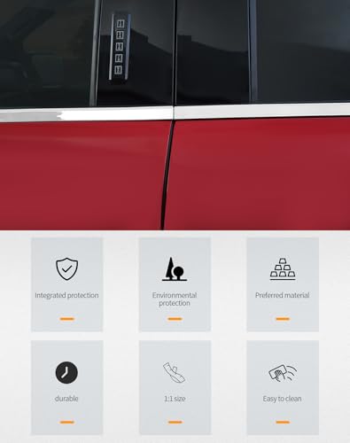 Hoolcar Lower Window Trim Cover Molding Window Bottom Outer Frame Strip Compatible with Ford F-150 2021-2025, Exterior Accessories, Chrome by Hoolcar - Image 10