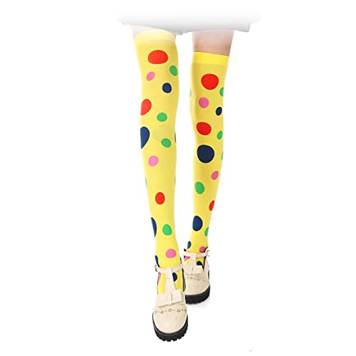 Acan Collant da clown gialli per giovani e adulti, accessori per costumi per carnevale, Halloween o altre celebrazioni. 165/180 cm