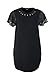 Produktbild DIESEL Kurzarm Sweat-Kleid REBE Rundhals Materialmix Nieten schwarz Größe XS