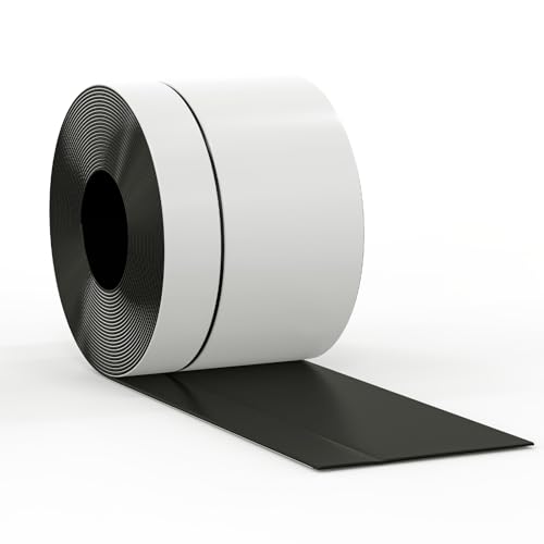 Milduall Rodapié Flexible Autoadhesivo, 5 Metros 50x20mm Plegable para Cocina, Baño y Pared, Decorativo, Resistente a Los Rayos UV, Negro