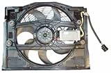 TYC 611190 BMW 3 Series Replacement Condenser Cooling Fan Assembly (E46 Models, Clutch Radiator fans) , Black