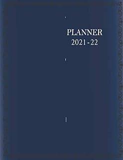 2021-2022 TWO YEAR PLANNER NAVY BLUE COVER: 24 Months Agenda Business Personal Plan Monthly Weekly Organizer Appointment Calendar With Federal Holidays USA UK Notebook Logbook